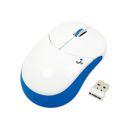 LOGILINK Mouse Optical Wireless, Smile, 2.4 GHz, 1000dpi, Blue ID0072-0