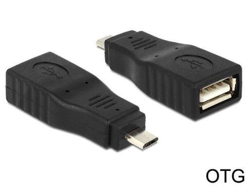 Delock Adapter USB Micro B male > USB 2.0 female OTG 65549-4043619655496-0