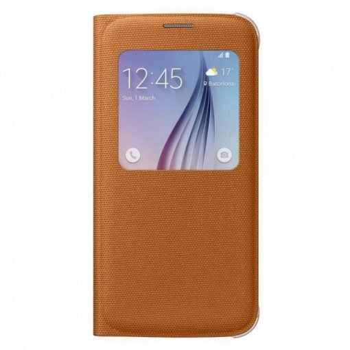 Samsung S-View Cover (Fabric) για το Galaxy S6 orange EF-CG920BOEGWW-0