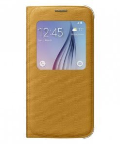Samsung S-View Cover (Fabric) για το Galaxy S6 yellow EF-CG920BYEGWW-0