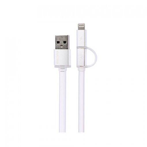 Remax Aurora iPhone 5/5S/6/6 Plus and Micro USB data cable 1.0m (White) -0