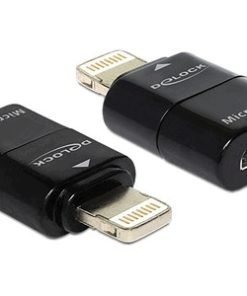 Delock Adapter 8 pin male(lightning) > USB Micro-B female 65492-0