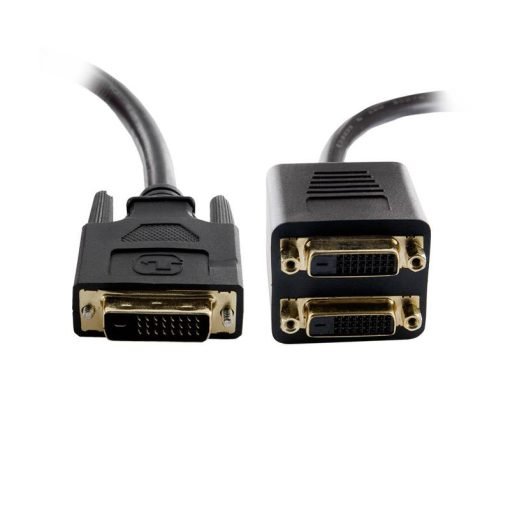 4World Adapter DVI-D [M] (24+1) > 2 x DVI-D [F] (24+1), black Part no: AP4WOBV00000015-0