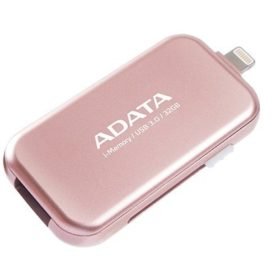 Adata Dashdrive I-memory UE710 32GB USB3.0+ Lightning ,Rose Gold Vendor code: AUE710-32G-CRG-0