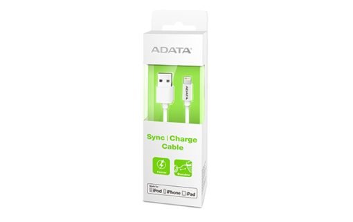 Adata USB-Lightning cable 1m Apple Cert. White pla AKADAKUAFIPLCWH-0