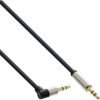 InLine® Slim Audio Cable 3.5mm male to male angled Stereo 5m-0