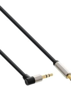 InLine® Slim Audio Cable 3.5mm male to male angled Stereo 5m-0