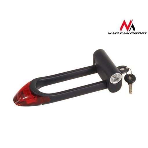 MACLEAN Κλειδαριά ποδηλάτου Anti-Theft Reinforced Bicycle Security 2 in 1 With Led Light (MCE39)-0