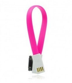 OEM Μαγνητικό καλώδιο USB σε 30 pin για iPhone 3G/3GS/4/4S/iPad/iPod 20cm (MAG-IP4-PK) Ροζ-0