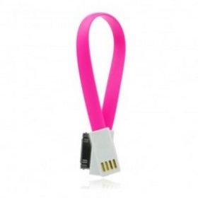 OEM Μαγνητικό καλώδιο USB σε 30 pin για iPhone 3G/3GS/4/4S/iPad/iPod 20cm (MAG-IP4-PK) Ροζ-0