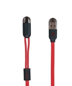 REMAX 2in1 Lightning & Micro USB Charging Data Cable (RC-025T) Red-0
