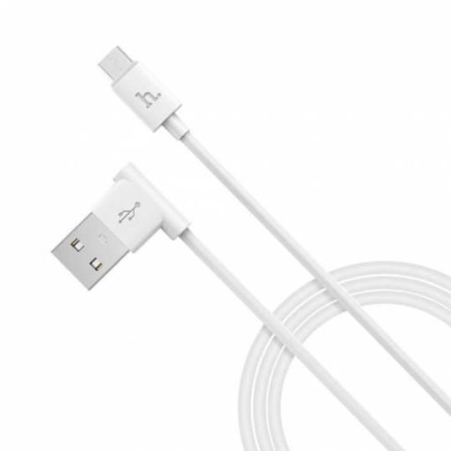 HOCO L-Shape USB to MicroUSB Cable 120cm (6957531021162) White-0