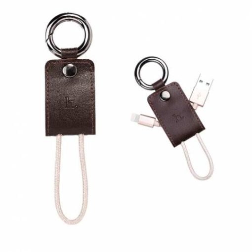 HOCO Keychain USB to Lightning Cable (6957531027584) Brown-0