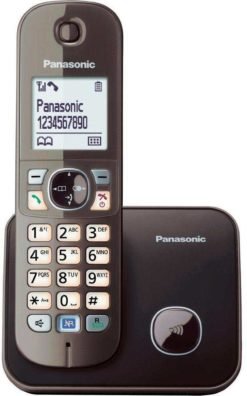PANASONIC Ψηφιακό ασύρματο τηλέφωνο (KX-TG6811GRA) Καφέ-0