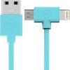 WK AXE WDC-008 Charging Cable 2 in 1 LIGHTING/MICRO USB 1M BLUE-0