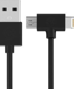 WK AXE WDC-008 Charging Cable 2 in 1 LIGHTING/MICRO USB 1M BLACK-0