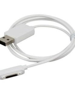 OEM USB Data Cable Magnetic White for Sony Xperia Z1, Z1c, Z2,Z3 (Bulk)-0