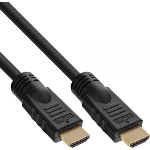 InLine® HDMI High Speed Cable male to male gold plated black 2m-0