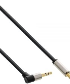 InLine® Slim Audio Cable 3.5mm male to male angled Stereo 2m-0