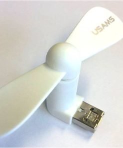 USAMS ZB021 Mobile Phone Fan USB/microUSB (Άσπρο)-0
