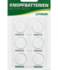 InLine® Button cells set, 3V Lithium, 2x CR2016, 2x CR2025-0