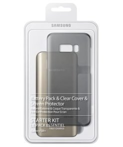 SAMSUNG Original Starter Kit για Samsung Galaxy S8 Plus G955 EB-WG95EBBE ( Εξωτερική Μπαταρία 5200 mAh + Θήκη Clear + 2x Προστατευτική Μεμβράνη + Προσαρμογέας Tύπου C)-0