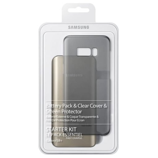 SAMSUNG Original Starter Kit για Samsung Galaxy S8 Plus G955 EB-WG95EBBE ( Εξωτερική Μπαταρία 5200 mAh + Θήκη Clear + 2x Προστατευτική Μεμβράνη + Προσαρμογέας Tύπου C)-0