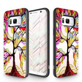 ZIZO SLEEK HYBRID Design Cover w/ Dual Layered Protection in ZV Blister Packaging For Samsung Galaxy S8 Colorful Tree 1SKHBD-SAMGS8-CT-0