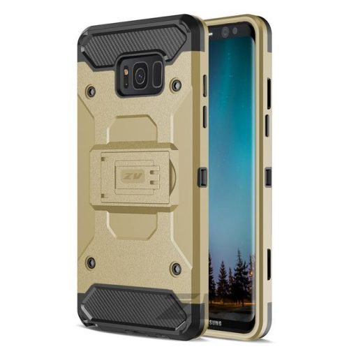 Zizo Tough Armor Style 2 Case w/ Holster in ZV Blister Packaging - Gold/Black For Samsung Galaxy S8 1TGAM-SAMGS8-GDBK-0