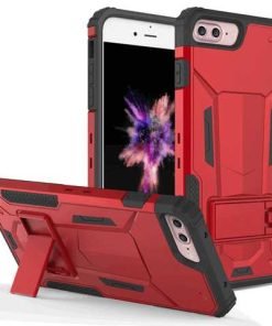 ZIZO Hybrid Transformer Cover w/ Kickstand and UV Coated PC/TPU Layers - Red/Black For iPhone 7/8 Plus 1HBTFM-IPH7PLUS-RDBK-0