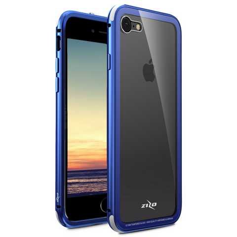 Zizo ATOM Case + 9H Tempered Glass Screen Protector and Airframe Grade Aluminum For iPhone 7/8 Plus - BLUE 1ATOM-IPH7PLUS-BL-0