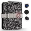 ZIZO Full Diamond Flap Pouch with Credit Card Pockets in ZV Blister Packaging IPHONE X - Black FHPPDS-IPHX-BLK-0
