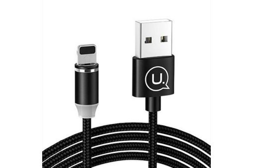 USAMS SJ292 U-Sure Magnetic Data Cable Lightning Black