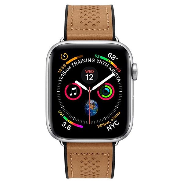 Spigen Retro Fit Δερμάτινο Λουράκι Καφέ για το Apple Watch 40/38mm (061MP25077) - Image 4