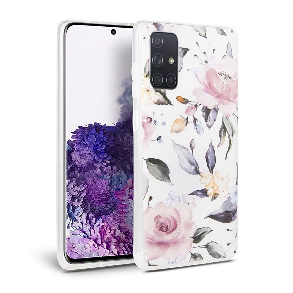 Θήκη Tech-Protect Floral για το Samsung Galaxy A41 White - Image 2