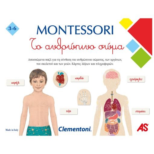 Montessori Εκπαιδευτικό Παιχνίδι To Aνθρώπινο Σώμα Για 3-6 Χρονών