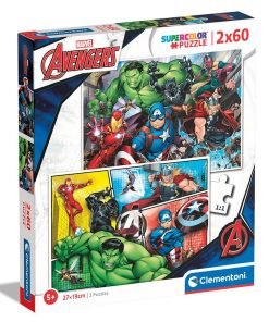 Clementoni Παιδικό Παζλ Super Color The Avengers 2x60 τμχ