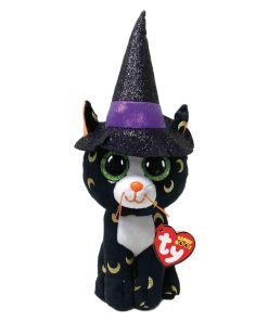 TY Beanie Boos Pandora Χνουδωτό Γατόυλα Με Καπέλο Halloween Μαύρο 15εκ