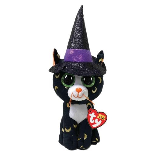 TY Beanie Boos Pandora Χνουδωτό Γατόυλα Με Καπέλο Halloween Μαύρο 15εκ