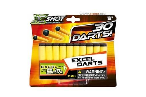 X-Shot Excel Darts Ανταλλακτικά Αφρώδη Βελάκια 30 τμχ Για 8+ Χρονών