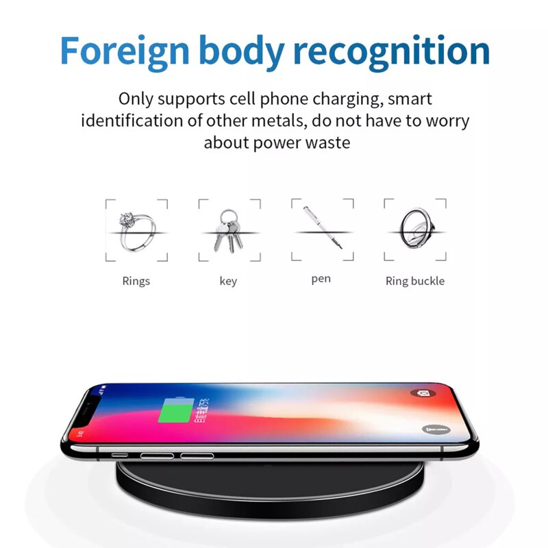 Techsuit Wireless Charger Premium (CHWR002) RGB Colors, 10W Black - Image 6