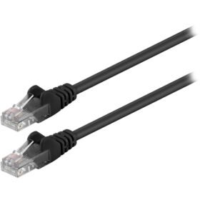 Καλώδιο δικτύου CAT 5e, U/UTP, 0.50m σε μαύρο χρώμα. - 68643
