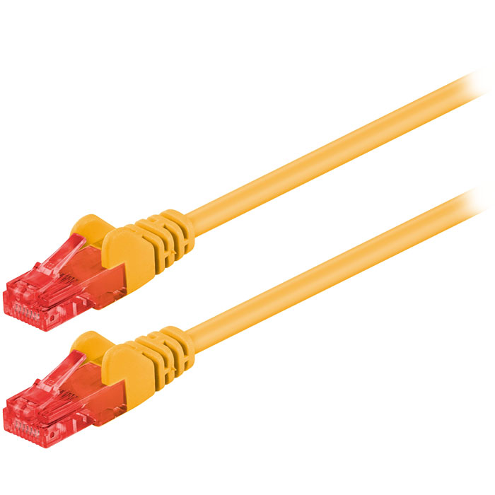 Καλώδιο δικτύου CAT 6, U/UTP, 0.50m σε κίτρινο χρώμα. - 68433