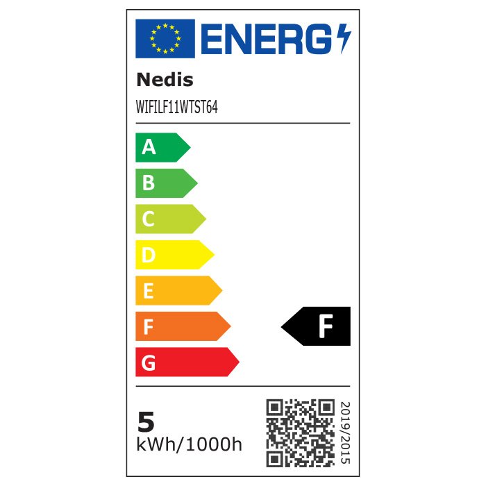 Wi-Fi έξυπνη λάμπα LED, E27, ST64, 5W, Warm White, 500lm. - NEDIS WIFILF11WTST64 - Image 3