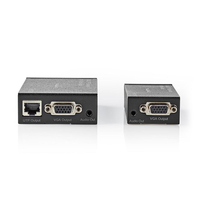 VGA Extender μέσω UTP για επέκταση του σήματος ήχου και εικόνας μέχρι 300m. - NEDIS CREP5930BK