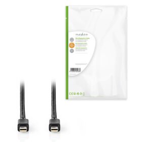Καλώδιο Mini DisplayPort αρσ. - Mini DisplayPort αρσ. 2.0m., σε μαύρο χρώμα. - NEDIS CCGP37504BK20