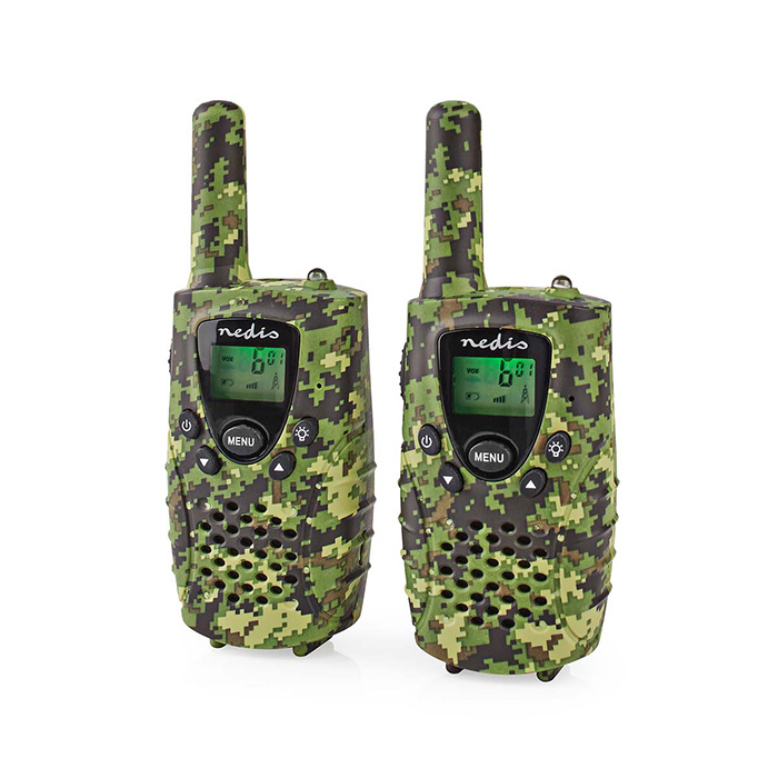 Walkie talkie με εμβέλεια έως και 8 km, σε χρώμα παραλλαγής. - NEDIS WLTK0810BK