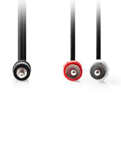 Καλώδιο 2x RCA αρσ. - 3.5mm Stereo αρσ, 10m. - NEDIS CAGL22200BK100