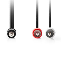Καλώδιο 2x RCA αρσ. - 3.5mm Stereo αρσ, 1.50m. - NEDIS CAGL22200BK15