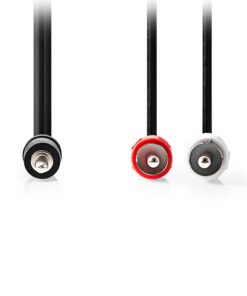 Καλώδιο ήχου 3,5mm αρσ. stereo - 2x RCA αρσ., 2.00m. - NEDIS CAGL22200BK20